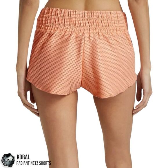 KORAL ACTIVEWEAR RADIANT NETZ SHORTS IN POMPANO ORANGE WOMEN’S MEDIUM - Picture 15 of 16